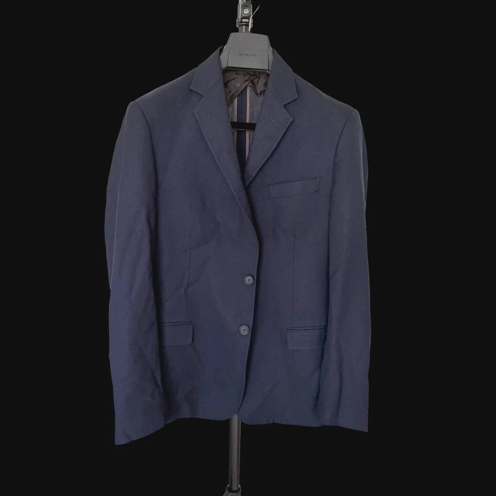 Billy Reid Navy Blue 3 Button Blazer Sport Coat Made in Italy Mens Size 40R
